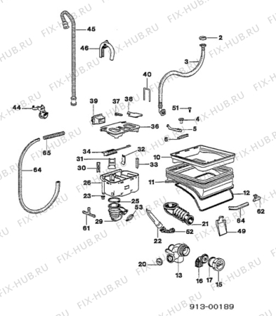 Взрыв-схема стиральной машины Zanker CLASSIC6082 - Схема узла Water equipment